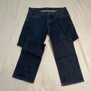 Dark Blue Lucky Brand Jeans 221 Original Straight W33 L32